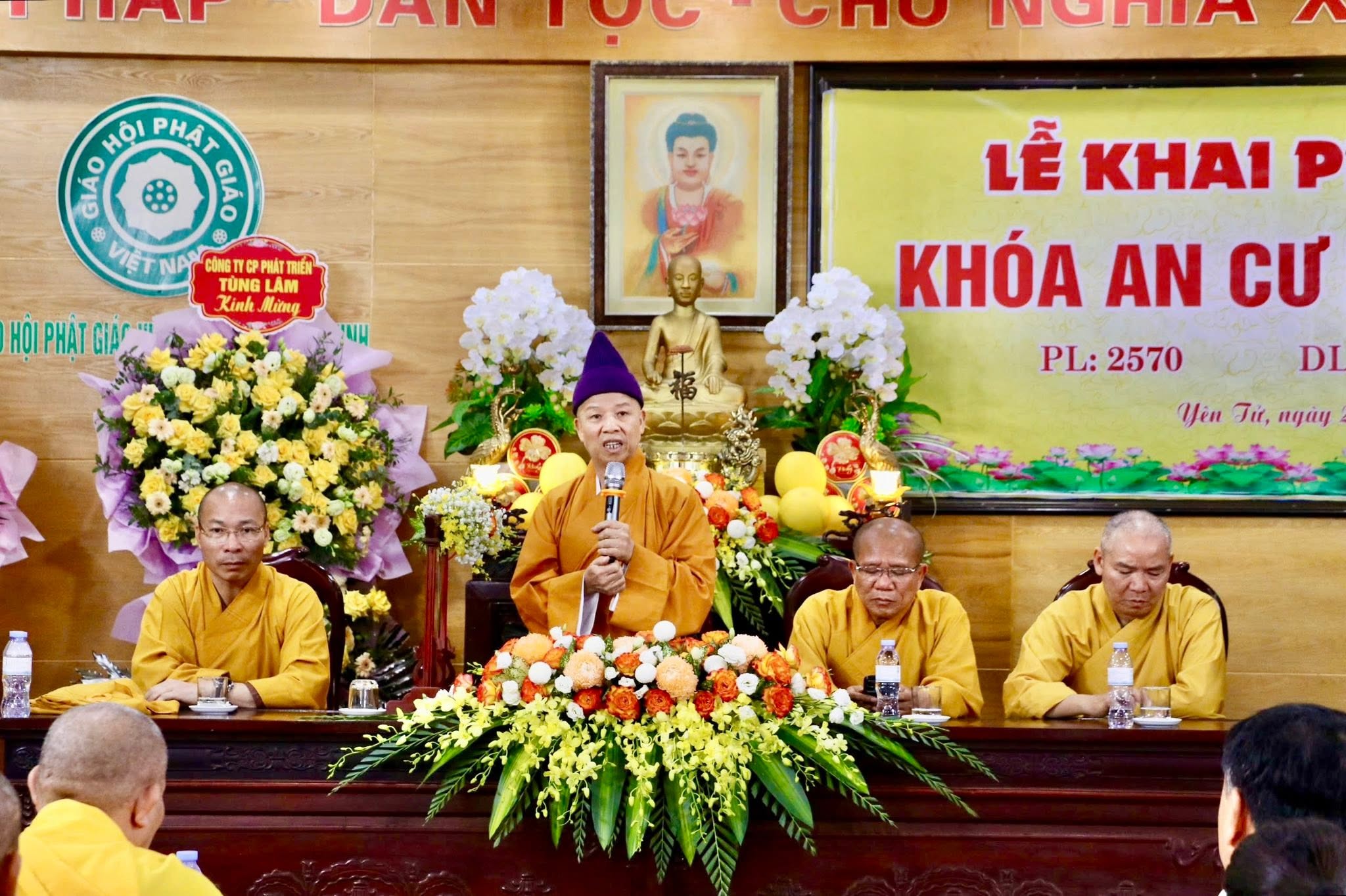 Trường hạ Ban Trị sự Phật giáo tỉnh Quảng Ninh khai pháp khóa an cư kết hạ PL. 2570 – DL. 2026 