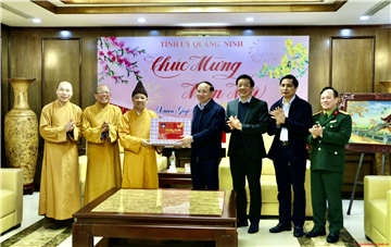Ban Trị sự Phật giáo tỉnh thăm và chúc tết lãnh đạo tỉnh Quảng Ninh